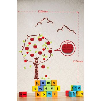 Sticker decorativ cu notite adezive Apples Post it, Mauro Ferretti, 120x125 cm, plastic