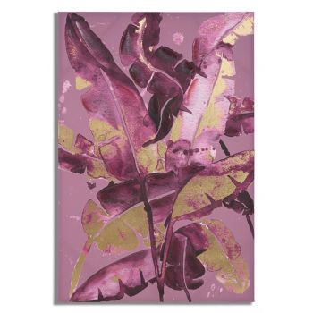 Tablou decorativ Dark Leaves, Mauro Ferretti, 80x120 cm, canvas, multicolor