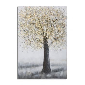Tablou decorativ Tree Simple - A, Mauro Ferretti, 80x120 cm, pictat manual, canvas/lemn de pin