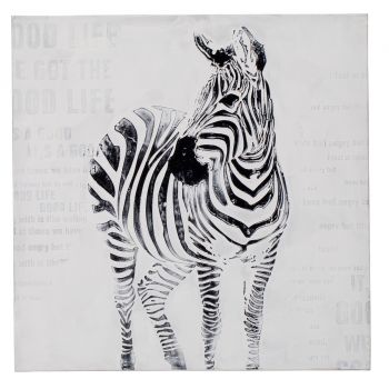 Tablou decorativ Zebra -B, Mauro Ferretti, 80x80 cm, canvas pictat manual