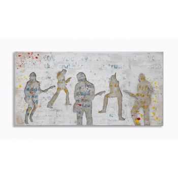 Tablou Rock, Mauro Ferretti, 120x3x60 cm, canvas/lemn, multicolor