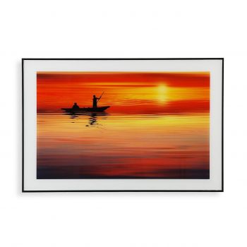 Tablou decorativ Sunset, Versa, 40 x 60 cm, sticla/MDF