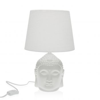 Lampa de masa Buddha, Versa, 21 x 33 cm, 1 x E14, portelan, alb