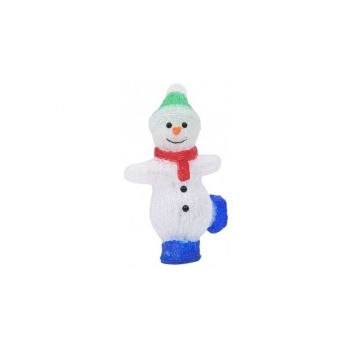 Figurină om zăpadă Crăciun LED acrilic 30cm interior/exterior
