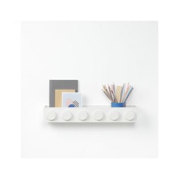 Raft de perete pentru copii LEGO® Sleek, alb