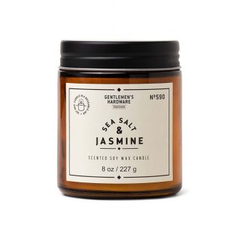 Gentelmen's Hardware lumanare parfumata de soia Sea Salt & Jasmine 227 g