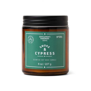 Gentelmen's Hardware lumanare parfumata de soia Smoke & Cypress 227 g
