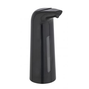 Dozator automat pentru sapun/dezinfectant, Wenko, Larino, 400 ml, 9 x 9 x 22.5 cm, plastic, negru