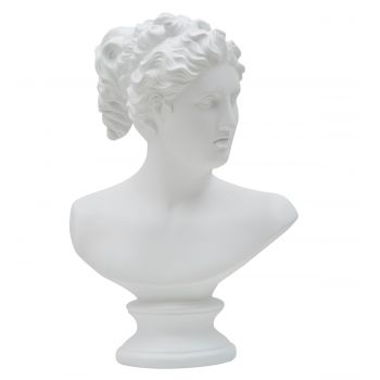 Bust decorativ, Roman Woman, Mauro Ferretti, 21.5x34 cm, polirasina, alb