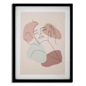 Tablou, Mauro Ferretti, Face - A, 35 x 2 x 47 cm, mdf/sticla, multicolor