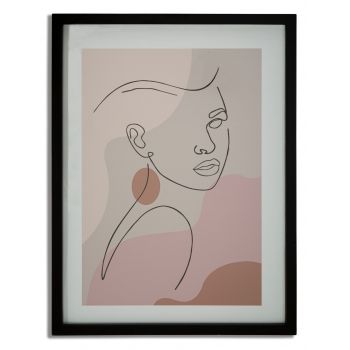 Tablou, Mauro Ferretti, Face - C, 35 x 2 x 47 cm, mdf/sticla, multicolor