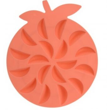 Forma pentru gheata Orange, 19x16x2 cm, silicon, portocaliu