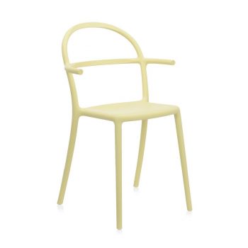 Set 2 scaune Kartell Generic C design Philippe Stark galben mat