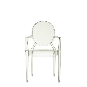 Set 2 scaune Kartell Louis Ghost design Philippe Starck verde transparent