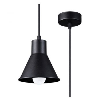 Lustră neagră cu abajur din metal 14x14 cm Martina - Nice Lamps
