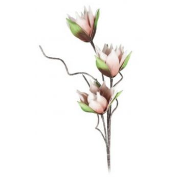 Floare artificiala Proteaceae, H98 cm, poliester, roz prafuit