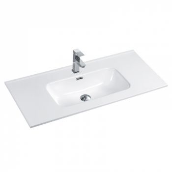Lavoar baie incastrat alb 100 cm, dreptunghiular, Fluminia Siena