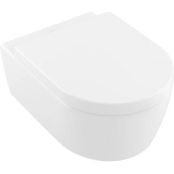 Set vas WC suspendat Villeroy & Boch Avento DirectFlush cu capac inchidere lenta alb mat