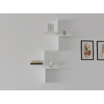 Raft de perete, Asse Home, Face, 28.2x31.8x19.6 cm, PAL , Alb