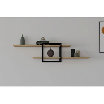 Raft de perete, Asse Home, Mone, 120x30x18 cm, Maro