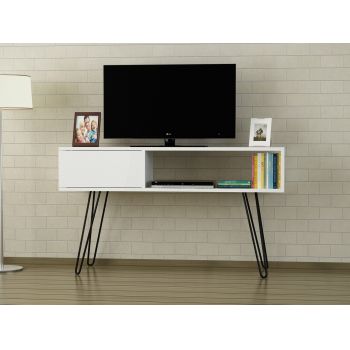 Comoda TV, Furny Home, Lara, 120x68.5x29.5 cm, Alb