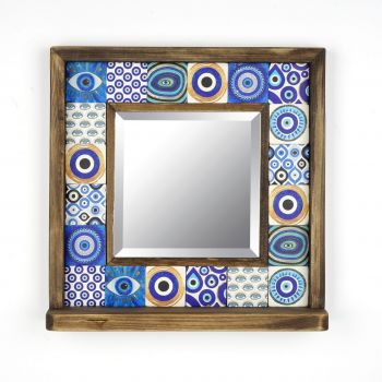 Oglinda decorativa, Evila Originals, STO002, 32.5x33x8 cm, Multicolor