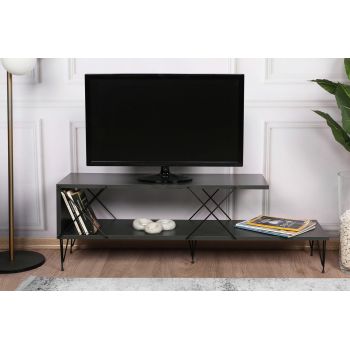 Comoda TV, Kalune Design, Street, 120x40x30 cm, Antracit ieftina