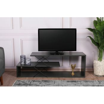 Comoda TV, Kalune Design, Zigzag, 120x40x30 cm, Antracit ieftina