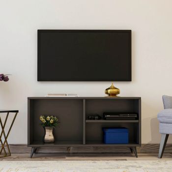 Comoda TV, Kalune Design, Zisino, 100x54x35 cm, Antracit ieftina