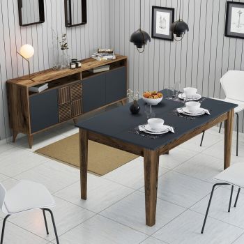 Set mobilier living, Hommy Craft, Milan 521, Nuc / Antracit