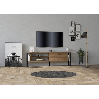 Comoda TV, Puqa Design, Asrın, 160x50.4x24.5 cm, PAL, Maro