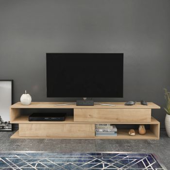 Comoda TV, Retricy, Cortez, 160x35.3x38.6 cm, PAL, Stejar