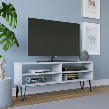 Comoda TV, Retricy, Farrar, 120x25x46.6 cm, PAL, Alb