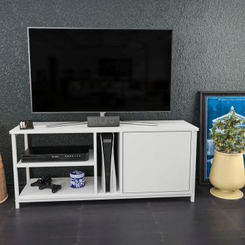 Comoda TV, Retricy, Neola, 120x35.3x50.8 cm, PAL, Alb