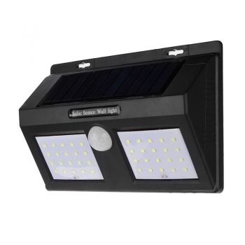 Lampa solara XF 6029 2 x 20 LED cu senzor de miscare si lumina la reducere