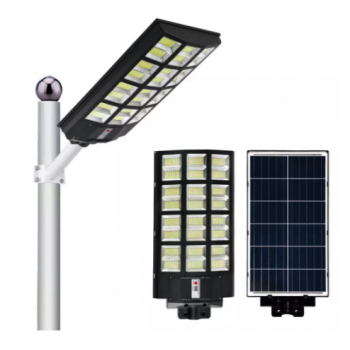 Lampa Solara Stradala TRIPLA cu Panou Solar Incorporat 12 casete