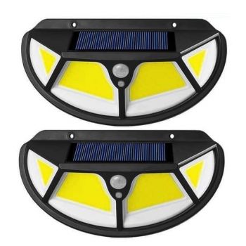 Set 2 Lampa solara SH -122 LED COB cu senzor de miscare si lumina 3 moduri ILUMINARE
