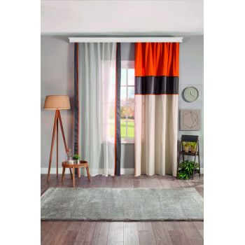 Perdea, Dynamic Curtain (160x260 Cm), Çilek, Poliester