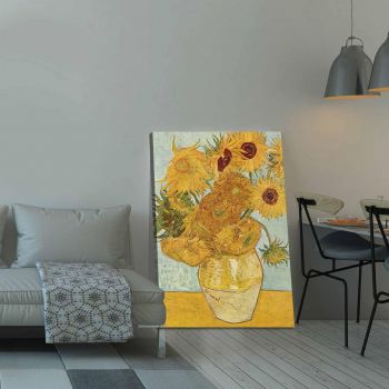 Tablou Canvas Floarea Soarelui, Galben, 100 x 70 cm