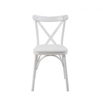 Scaun Oliver Chair Barok, Alb, 48x87x46 cm