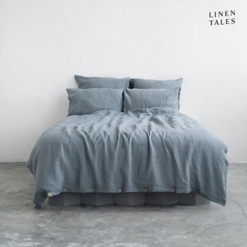 Lenjerie de pat albastru-deschis din in pentru pat de o persoană 135x200 cm – Linen Tales