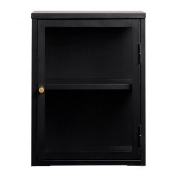 Vitrină neagră din metal 45x60 cm Carmel – Unique Furniture