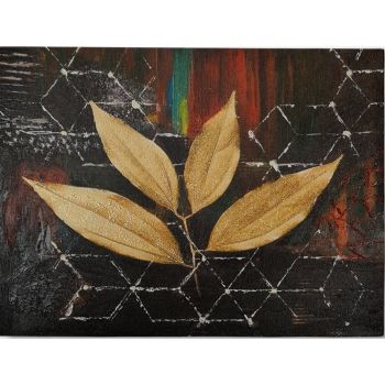 Tablou pictat manual 100x70 cm Leaf – Wallity