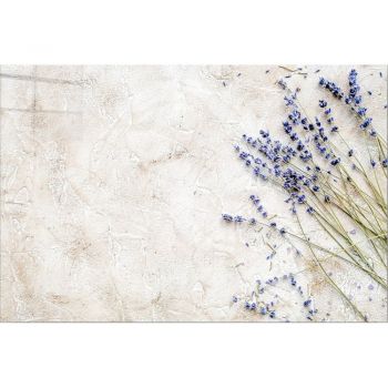 Tablou din sticlă 100x70 cm Lavender – Wallity