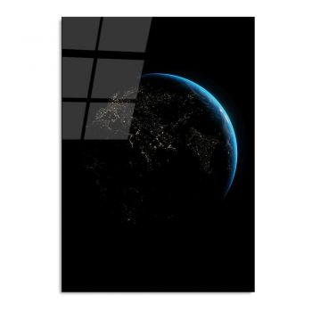 Tablou din sticlă 70x100 cm Earth – Wallity