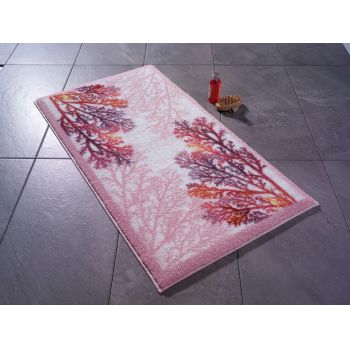Covoras de baie Coral, Confetti, 57x100 cm, roz