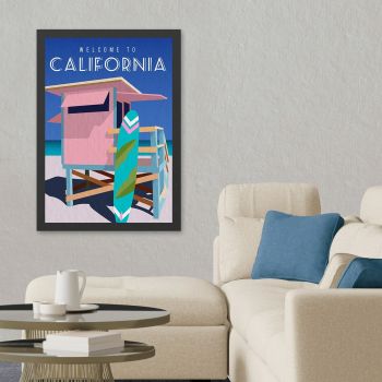 Tablou decorativ, California 2 (35 x 45), MDF , Polistiren, Multicolor