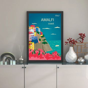 Tablou decorativ, Amalfi (40 x 55), MDF , Polistiren, Multicolor