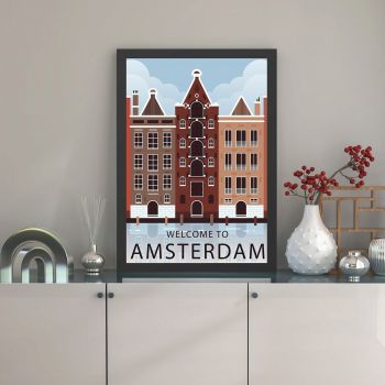 Tablou decorativ, Amsterdam 2 (55 x 75), MDF , Polistiren, Multicolor