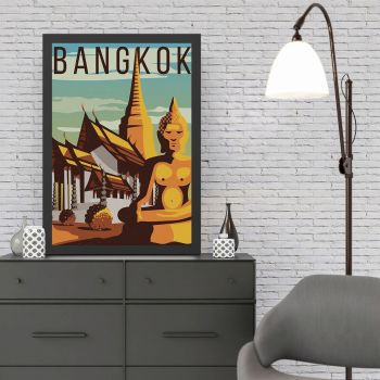 Tablou decorativ, Bangkok (40 x 55), MDF , Polistiren, Multicolor